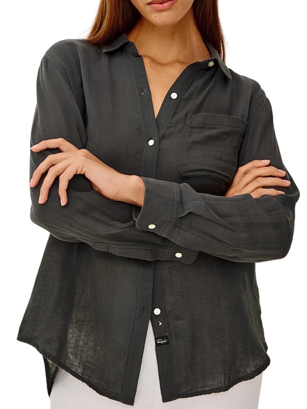 NWT Rails Charcoal / Gray / Washed Black Button-Up Shirt